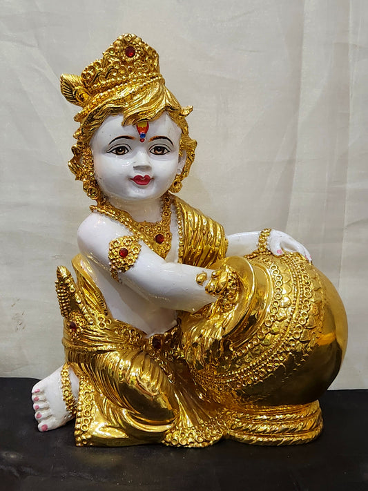 Makhan Chor  Krishna Ji with Razing   (Golden)