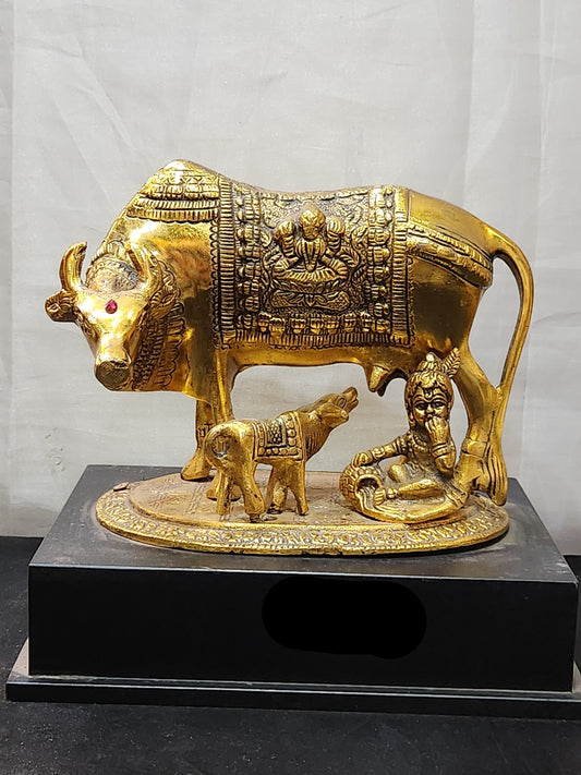 LADDU GOPAL  WITH COW (METAL)