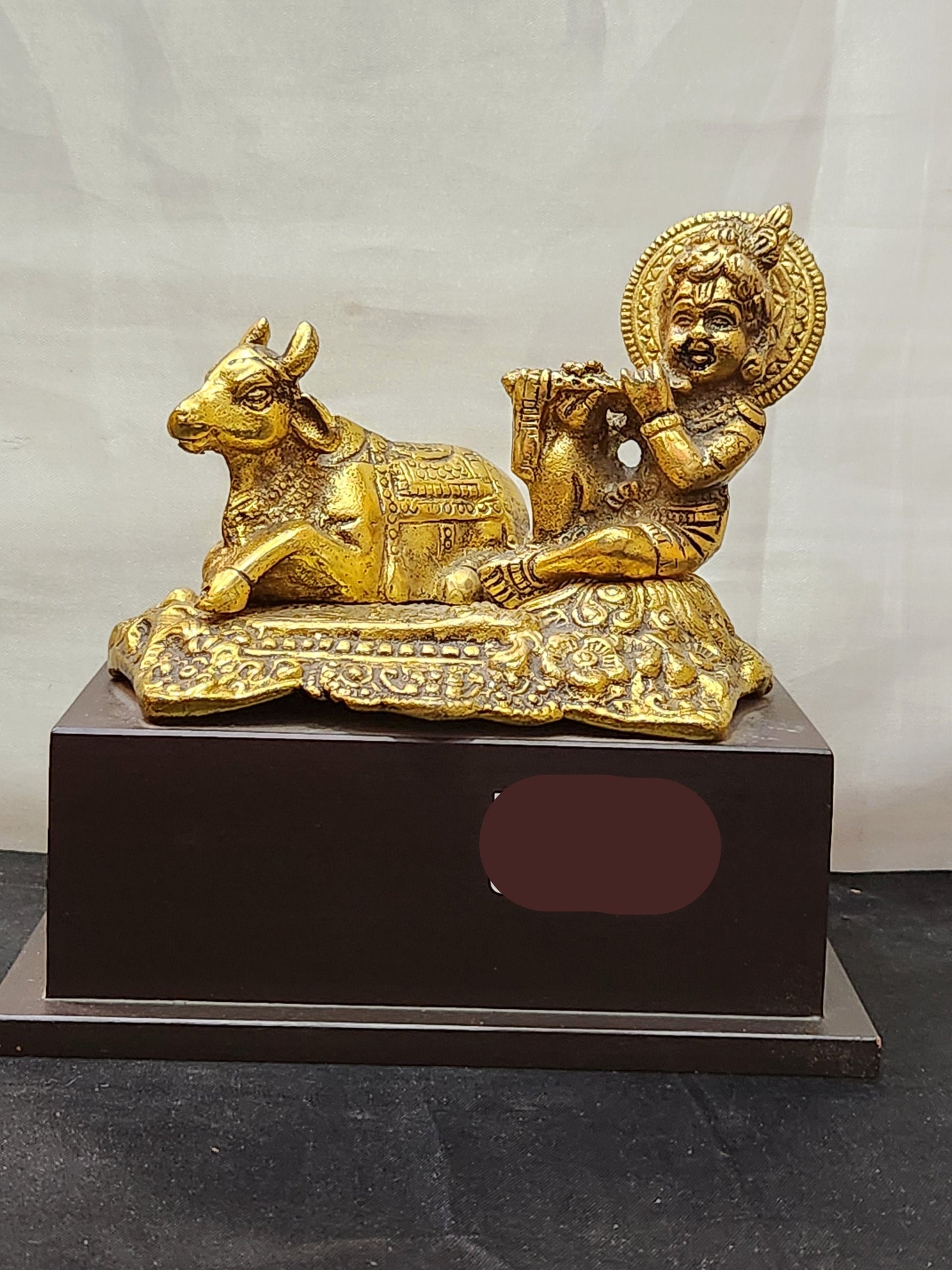 NANDI WITH LADDU GOPAL JI (METAL)