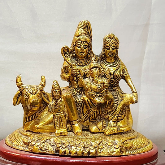 NANDI WITH SHIV PARIVAR (METAL)