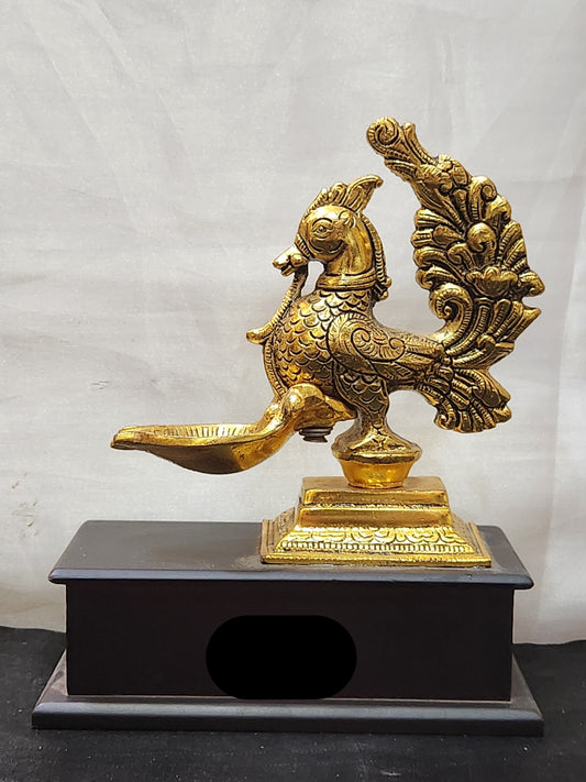 PEACOCK DIYA (METAL)